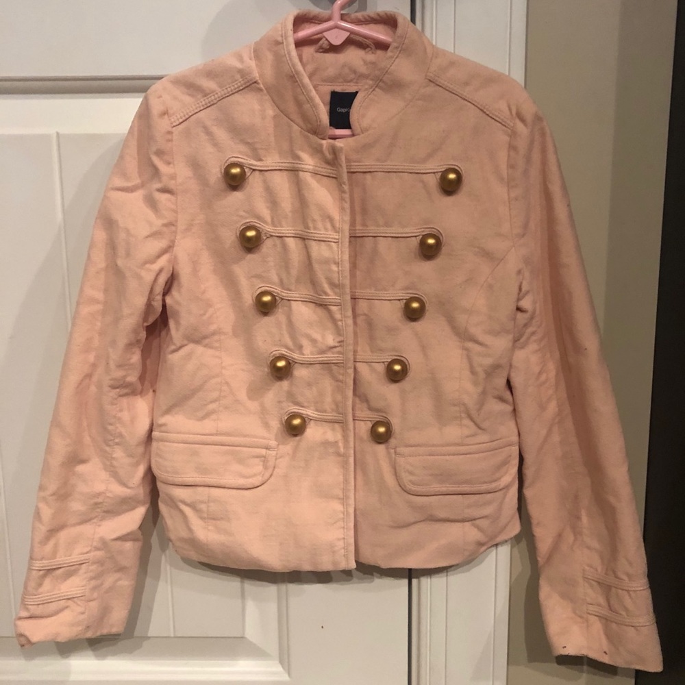Gap girls pink velvet coat.